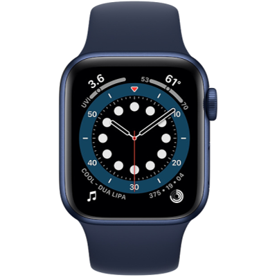 Apple Watch Series 6 GPS 40mm Blue Aluminium Case with Deep Navy