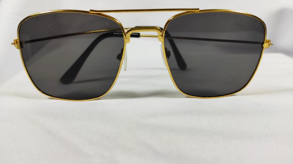 Black  Airplane Mode Gradient Edition Sunglasses with Golden