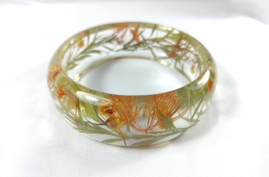 Real Flower Transparent Bangles