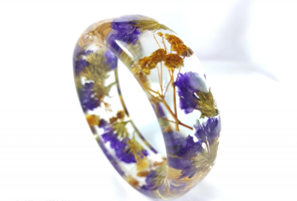 Real Flower Transparent Bangles