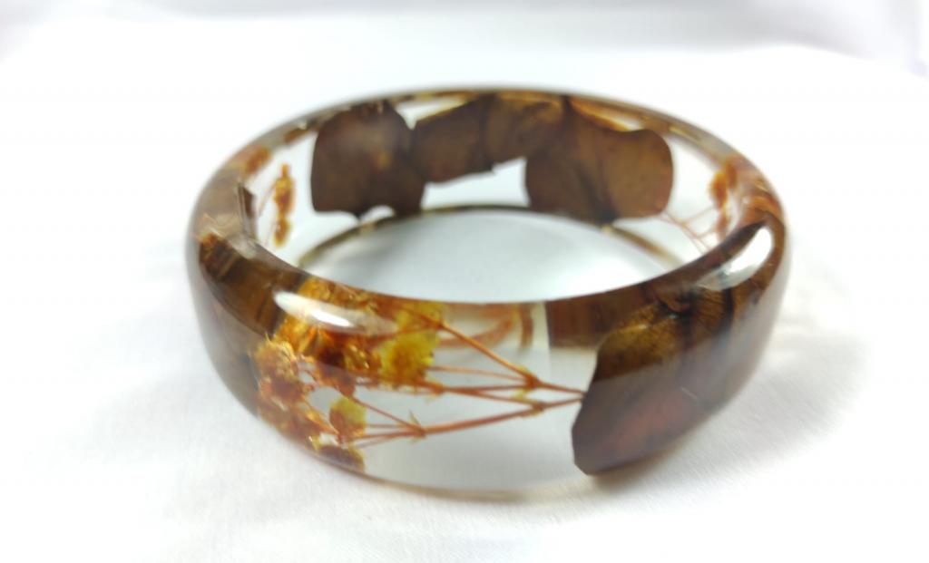 Real Flower Transparent Bangles