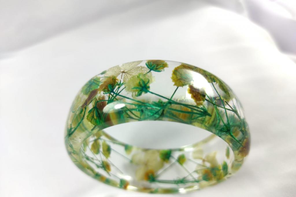 Real Flower Transparent Bangles