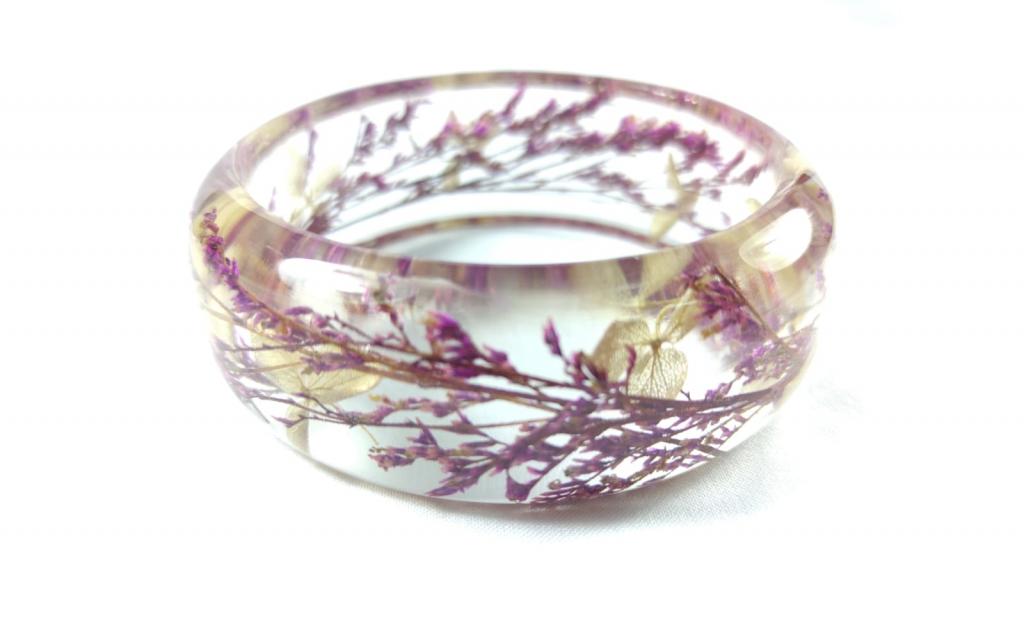 Real Flower Transparent Bangles