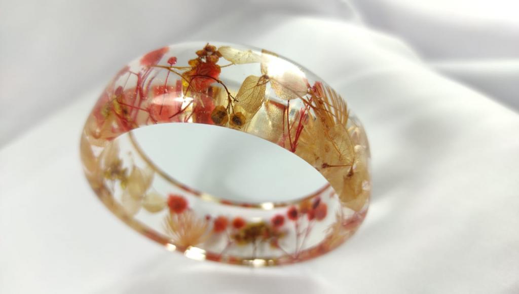 Real Flower Transparent Bangles