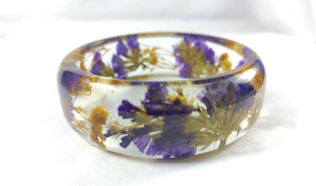 Real Flower Transparent Bangles