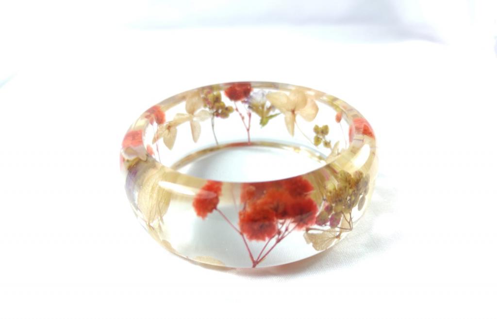 Real Flower Transparent Bangles