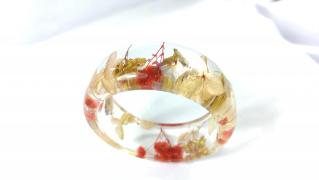 Real Flower Transparent Bangles