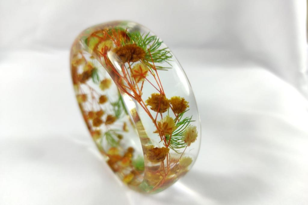 Real Flower Transparent Bangles